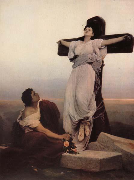 Max, Gabriel Cornelius von A Christian Martyr on the Cross Sweden oil painting art